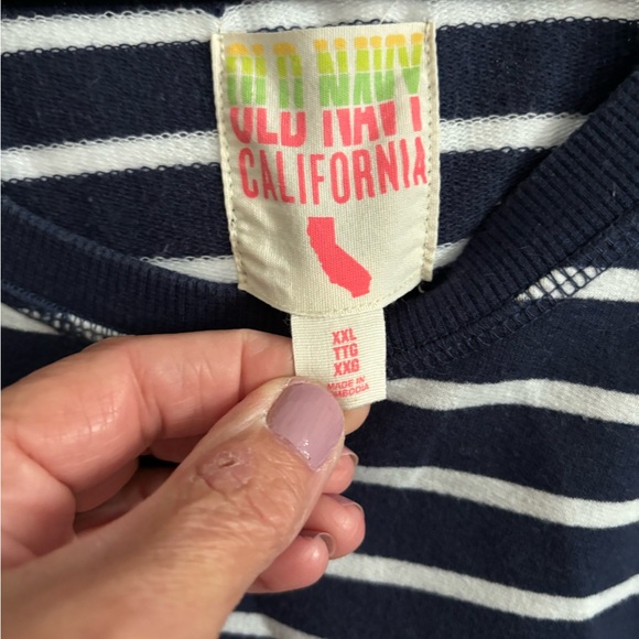 Womens Old Navy Striped Sweatshirt Size XXL - Picture 3 of 6